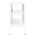 Aparador de acero y vidrio blanco 105x35x70
