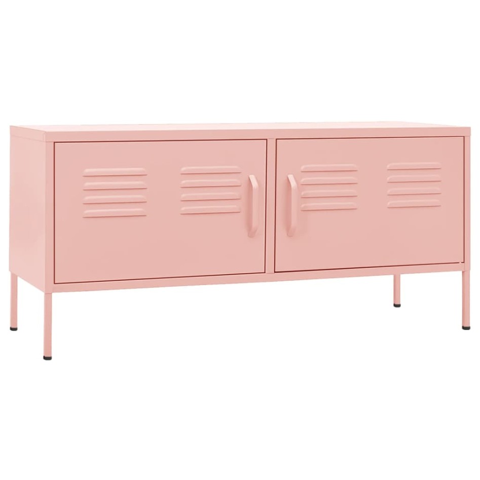 Mueble para TV de acero rosa 105x35x50