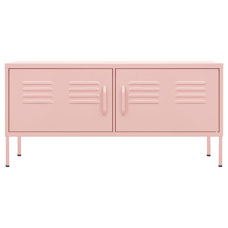 Mueble para TV de acero rosa 105x35x50