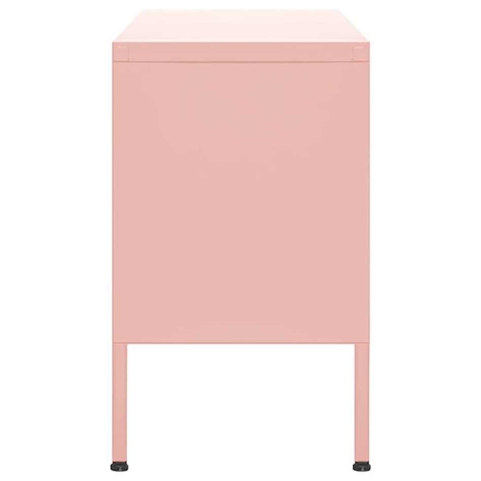 Mueble para TV de acero rosa 105x35x50