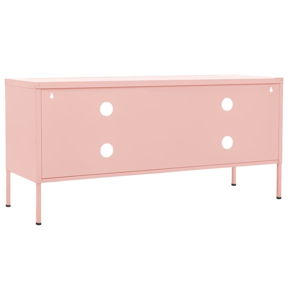 Mueble para TV de acero rosa 105x35x50