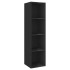 Muebles de salón de pared 2 pzas madera ingeniería negro