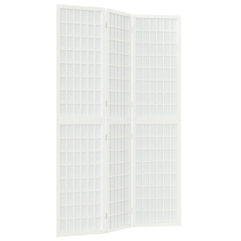 Biombo plegable con 3 paneles estilo japonés blanco 120x170