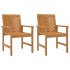 Sillas de comedor de jardín 2 uds madera maciza