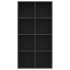 Estantería/Aparador madera contrachapada negro 66x30x130