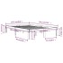 Estructura de cama doble pequeña madera maciza blanca
