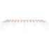 Estructura de cama de madera maciza blanca 135x190