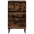 Mesita de noche 2 uds patas de metal roble ahumado 40x35x69