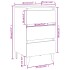 Mesita de noche 2 uds patas de metal roble ahumado 40x35x69