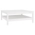 Mesa de centro de madera maciza de pino blanco 100x100x40