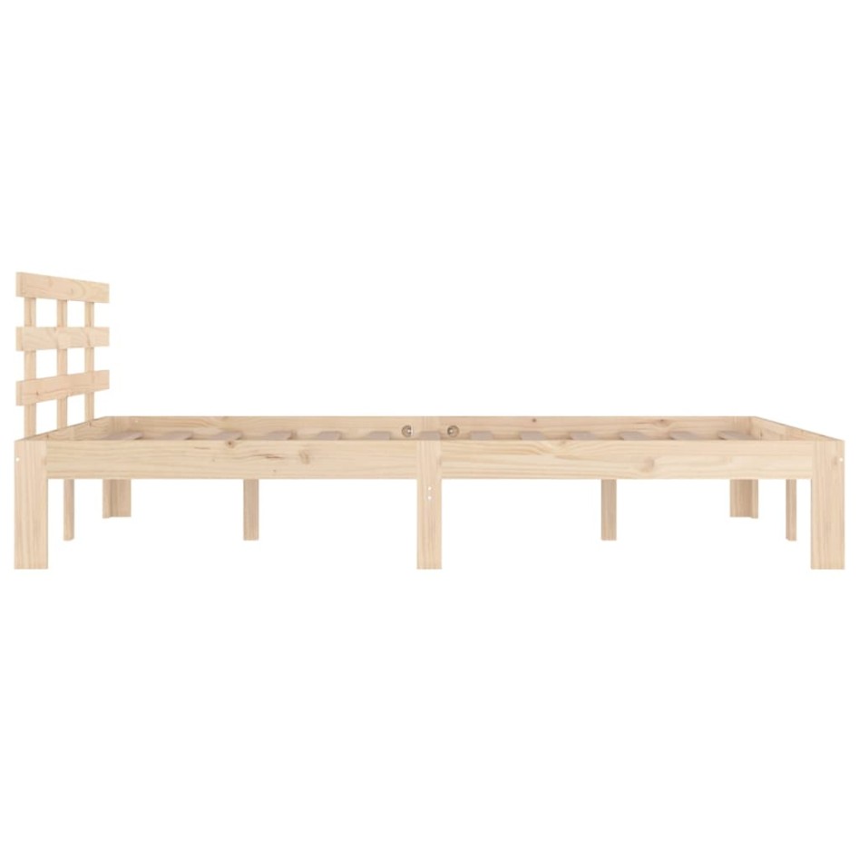 Estructura de cama madera maciza 150x200