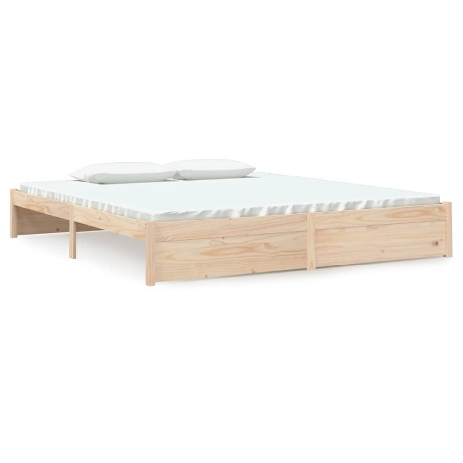 Estructura de cama madera maciza 180x200