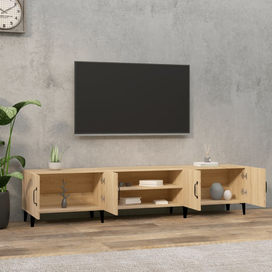 Mueble para TV madera contrachapada roble Sonoma 180x31,5x40