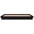Estructura de cama con LED madera maciza negra 150x200