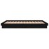 Estructura de cama doble con LED madera maciza negra 120x190