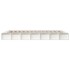 Estructura de cama de madera maciza blanca 160x200
