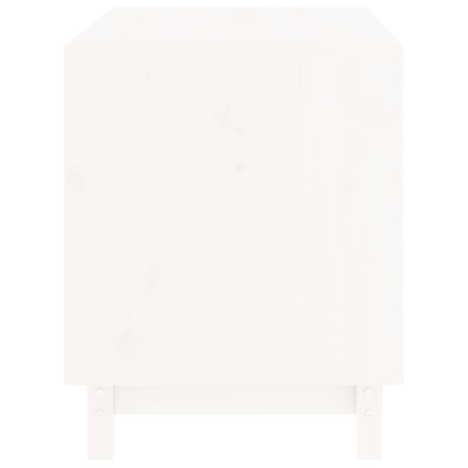 Caseta para perros madera maciza de pino blanco 70x50x62