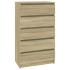 Cajonera de madera contrachapada roble Sonoma 60x36x103