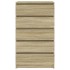 Cajonera de madera contrachapada roble Sonoma 60x36x103