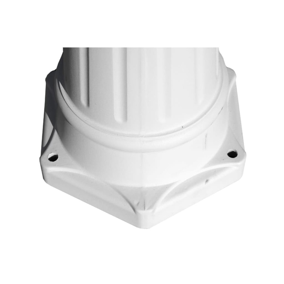 Farola de jardín 3 brazos aluminio blanco 215