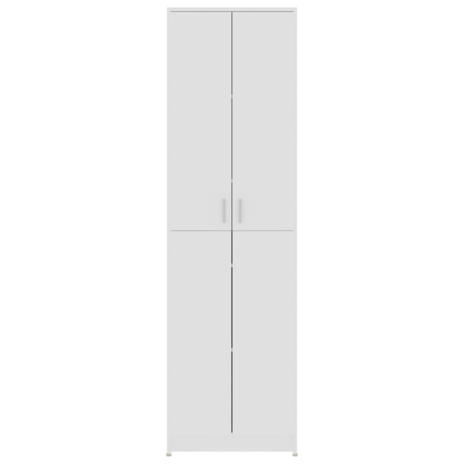 Armario de pasillo de madera contrachapada blanco 55x25x189