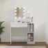 Tocador con LED blanco brillante 86,5x35x136
