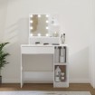 Tocador con LED blanco brillante 86,5x35x136 cm