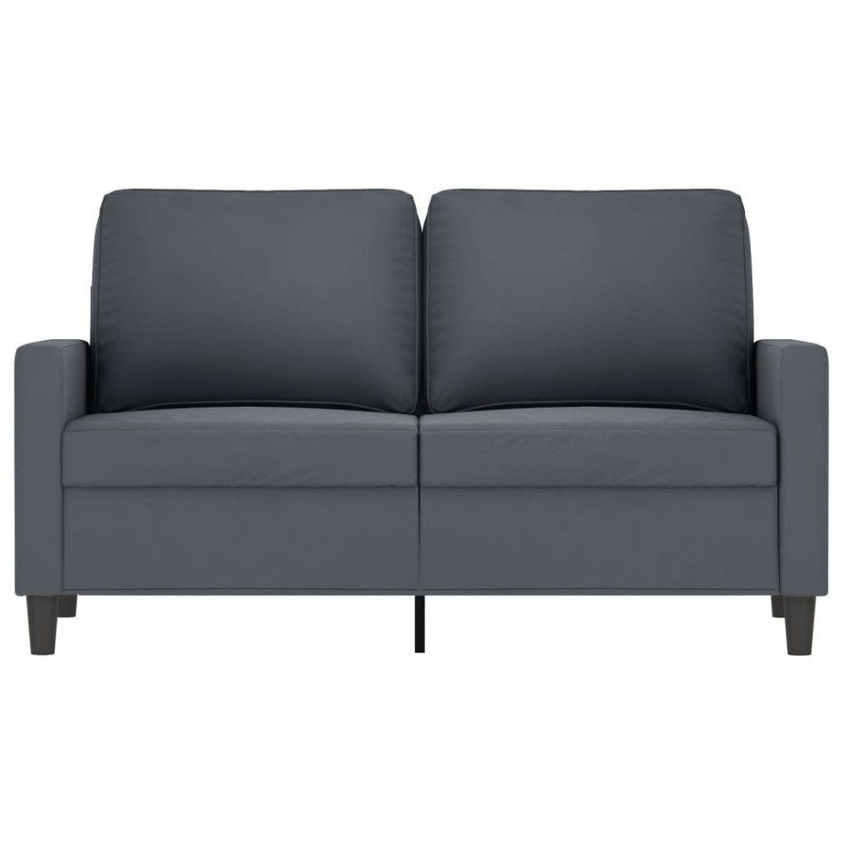 Sofá de 2 plazas de terciopelo gris oscuro 120