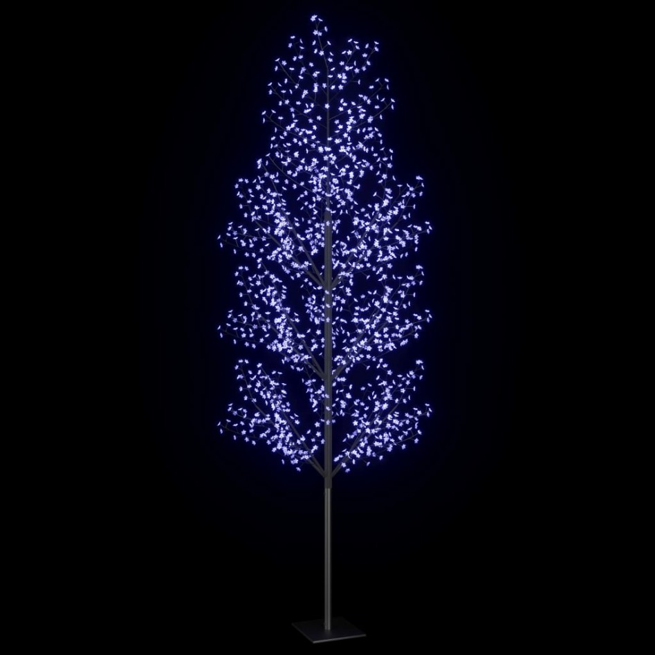 Árbol de Navidad 1200 LED luz azul fría flores de cerezo 400