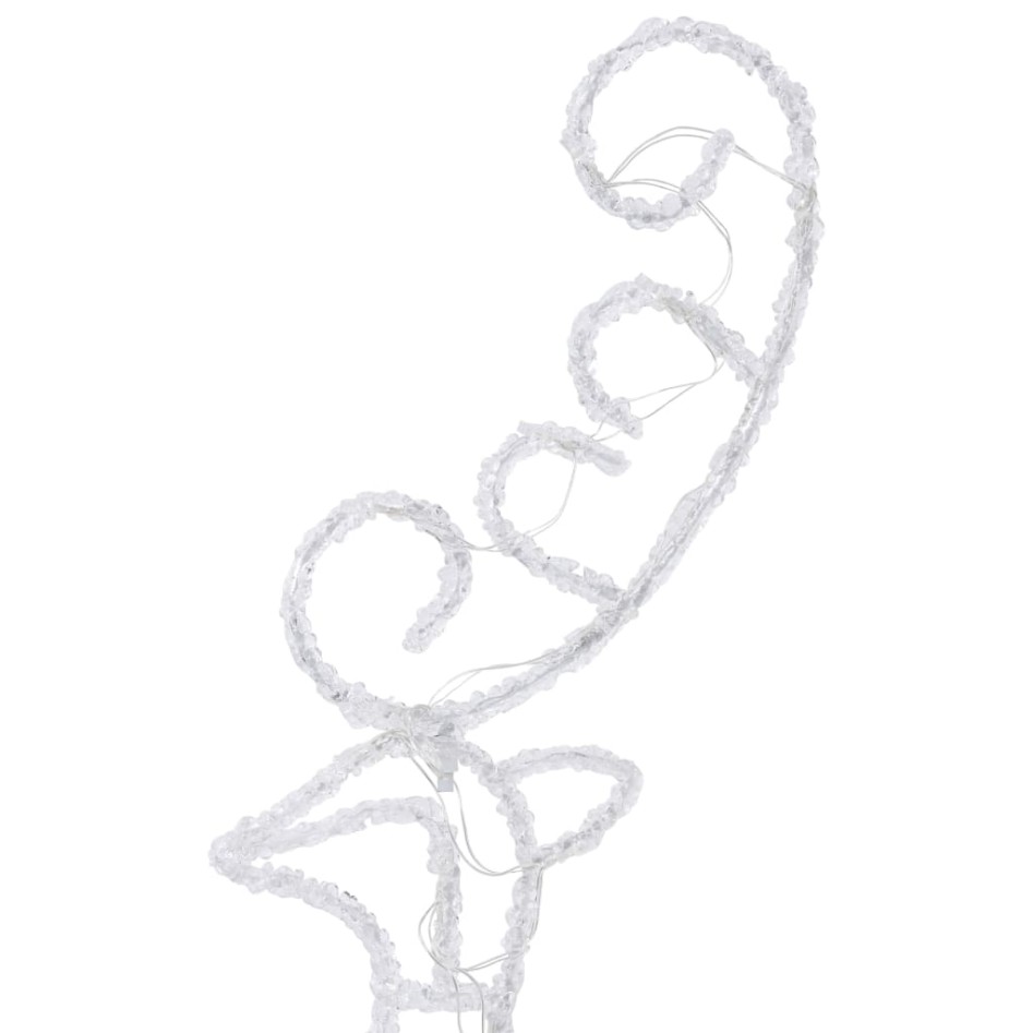 Renos voladores y trineo blanco cálido 260x21x87