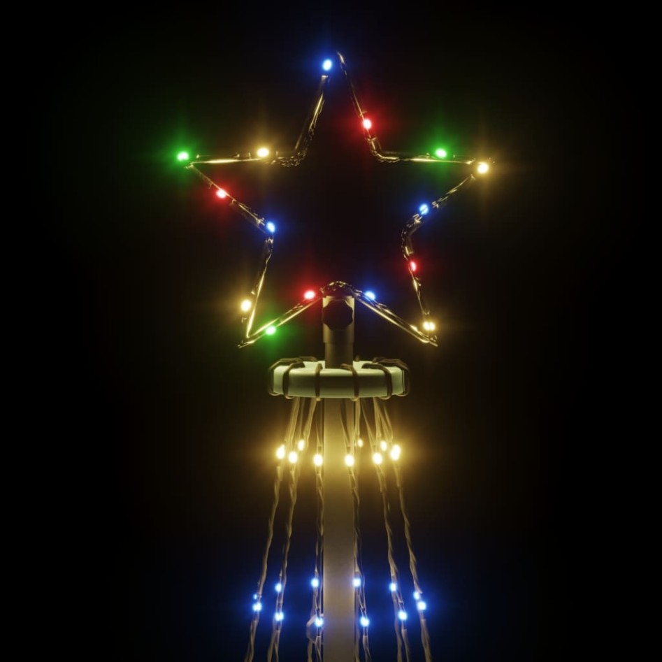 Árbol de Navidad cónico 732 LEDs de colores 160x500