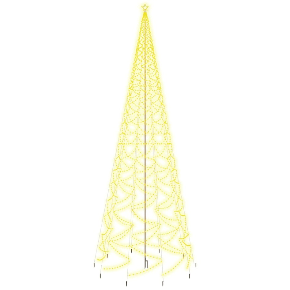 Árbol de Navidad con pincho 3000 LED blanco cálido 800