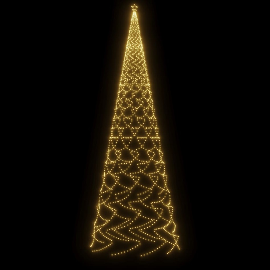 Árbol de Navidad con pincho 3000 LED blanco cálido 800
