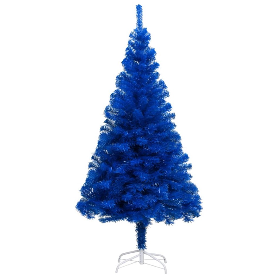 Árbol de Navidad preiluminado con luces y bolas azul 240