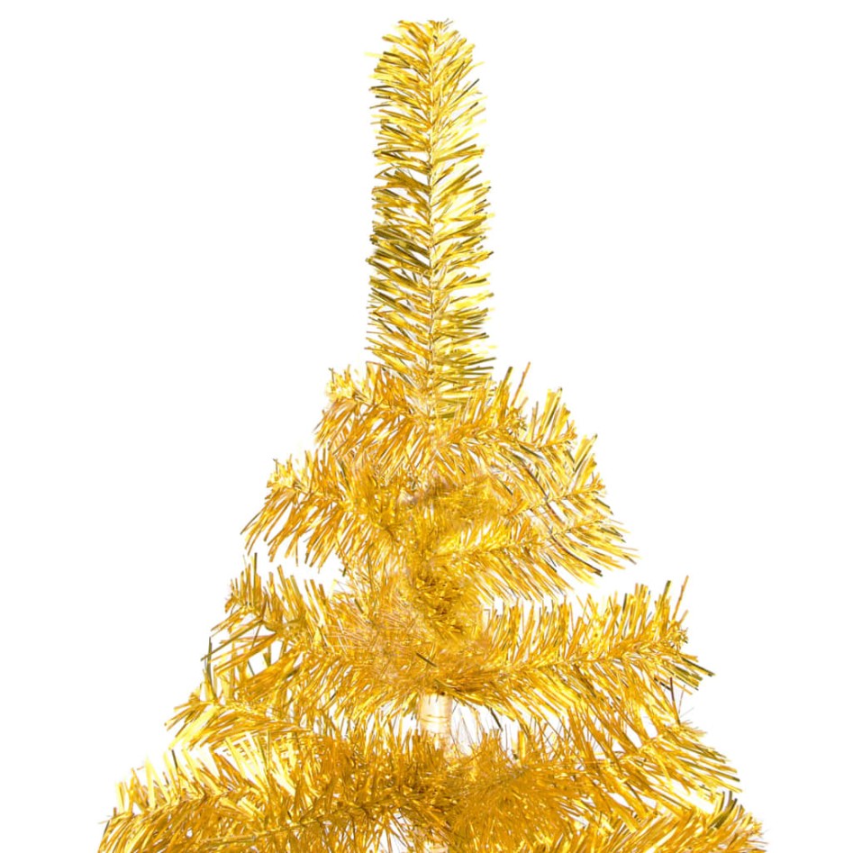 Árbol de Navidad preiluminado con luces y bolas dorado 240
