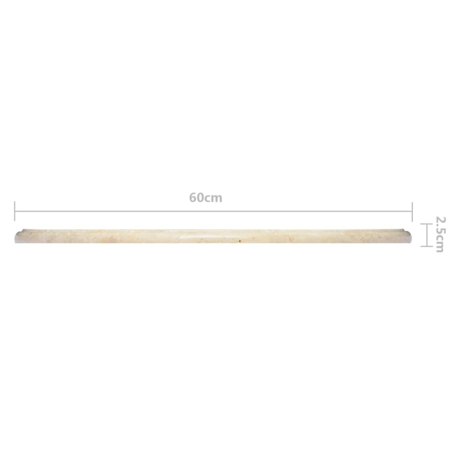 Tablero para mesa mármol color crema Ø60x2,5