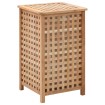 Cesto para ropa sucia madera maciza de nogal  39x39x65 cm