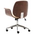 Silla de oficina de madera curvada y cuero sintético