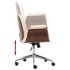 Silla de oficina de madera curvada y cuero sintético
