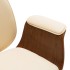 Silla de oficina de madera curvada y cuero sintético