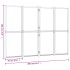 Biombo divisor de 4 paneles blanco crema 280x180