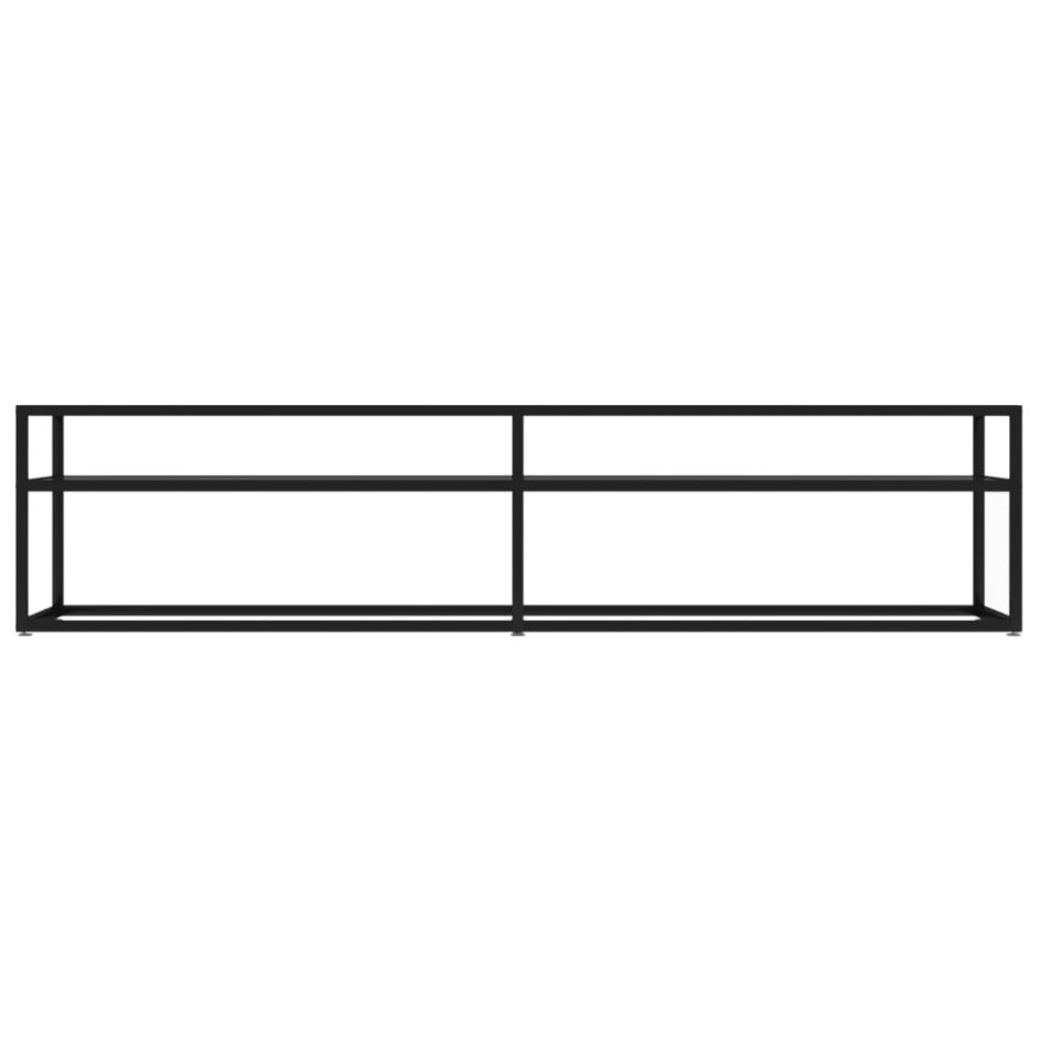 Mueble para TV vidrio templado negro 180x40x40,5