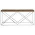 Mesa de centro acero inoxidable y madera maciza