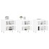 Aparadores 3 uds madera contrachapada blanco