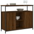 Aparador de madera de ingeniería roble marrón 100x35x80