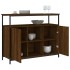 Aparador de madera de ingeniería roble marrón 100x35x80