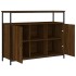 Aparador de madera de ingeniería roble marrón 100x35x80