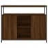 Aparador de madera de ingeniería roble marrón 100x35x80