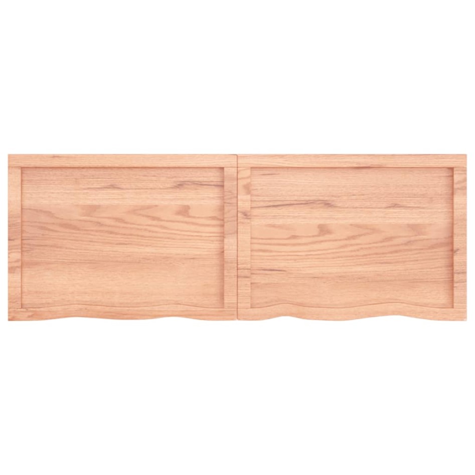 Estante pared madera roble tratada marrón claro 140x50x(2-6)