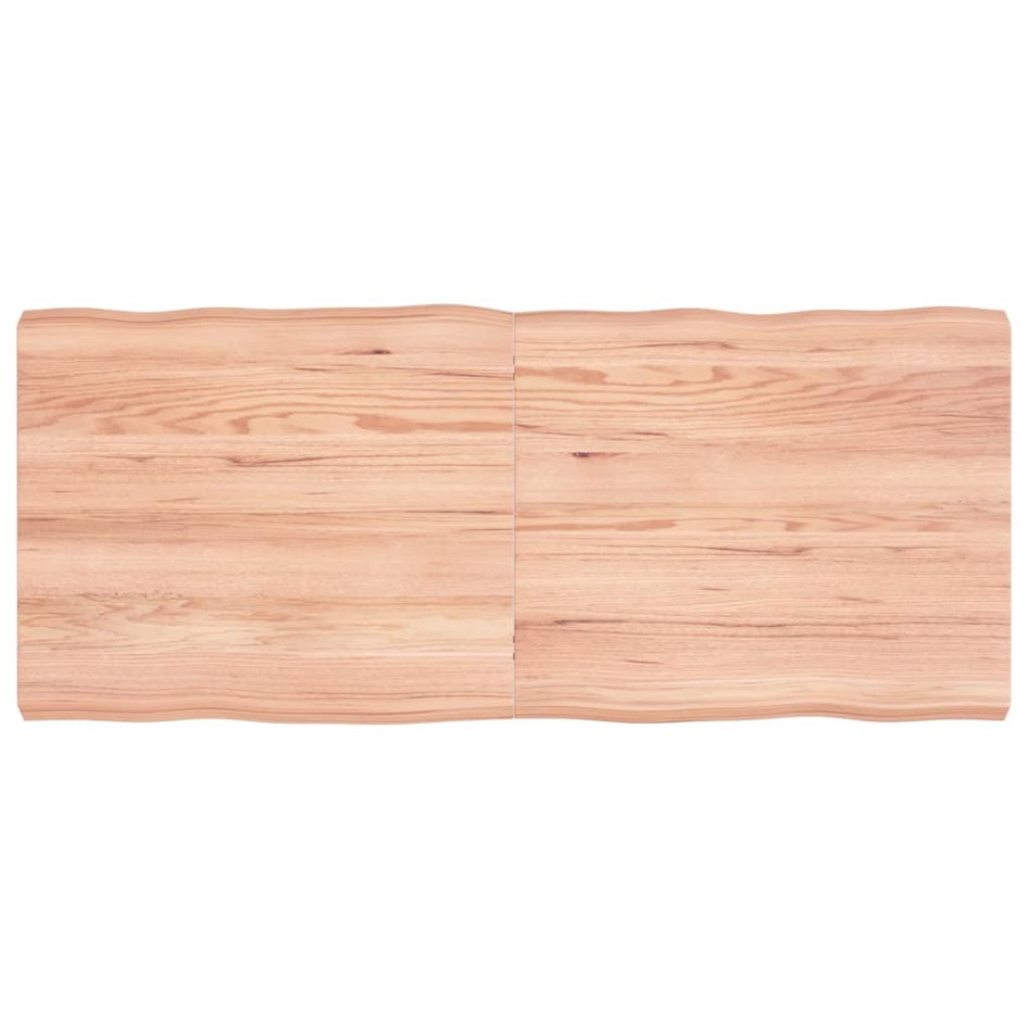 Tablero mesa madera tratada borde natural marrón